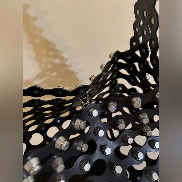 Alexander Wang Medium Rex Studded Leather Shoulder Bag Black - Picture 4 of 8